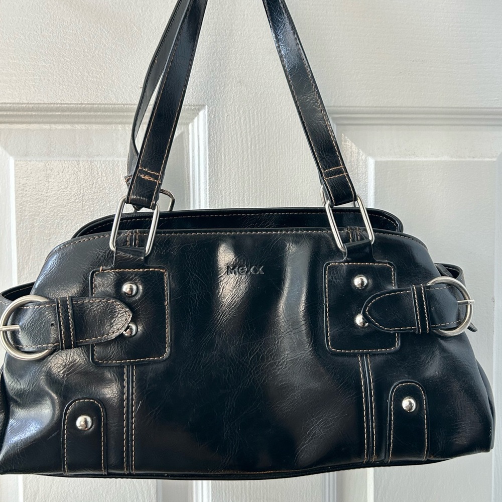 Mexx Black Shoulder Bag with Silver Details